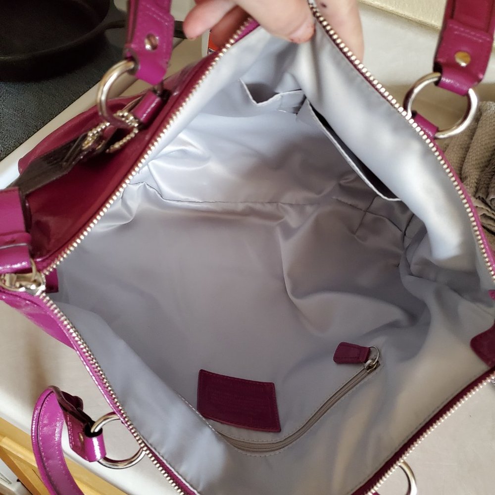 Euc Coach Poppy Rare Shoulder Bag Purse Xl - Picture 15 of 16